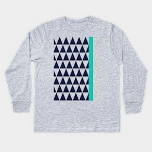 Abstract Triangles Pattern Kids Long Sleeve T-Shirt